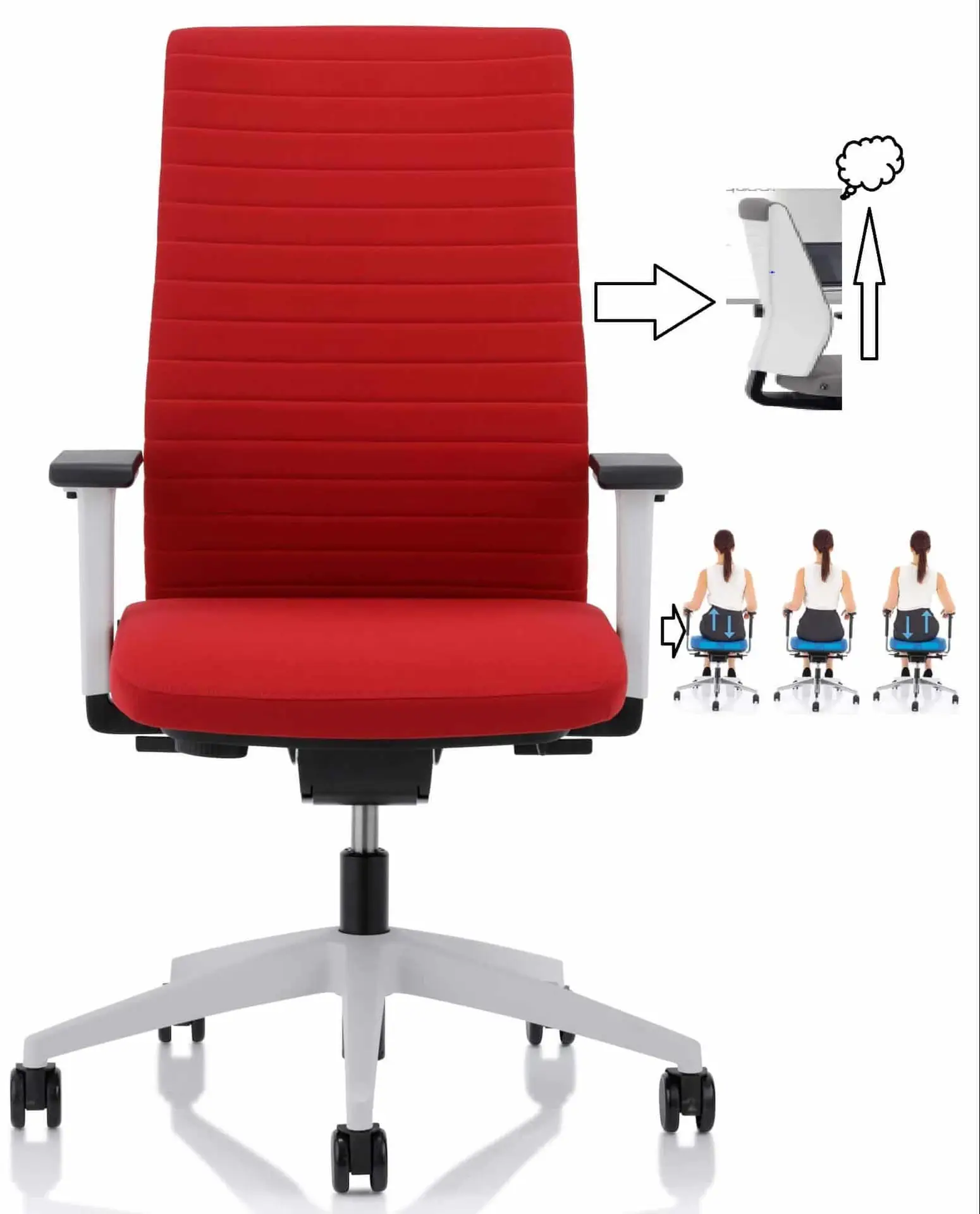 Tempeo kontorstol med Kohl Air Seat og fugtabsorberende ryg.