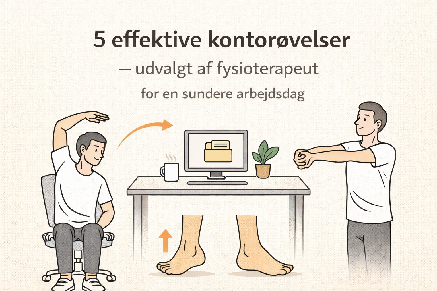 5 øvelser anbefalet af fysioterapeut indlæg intro billede